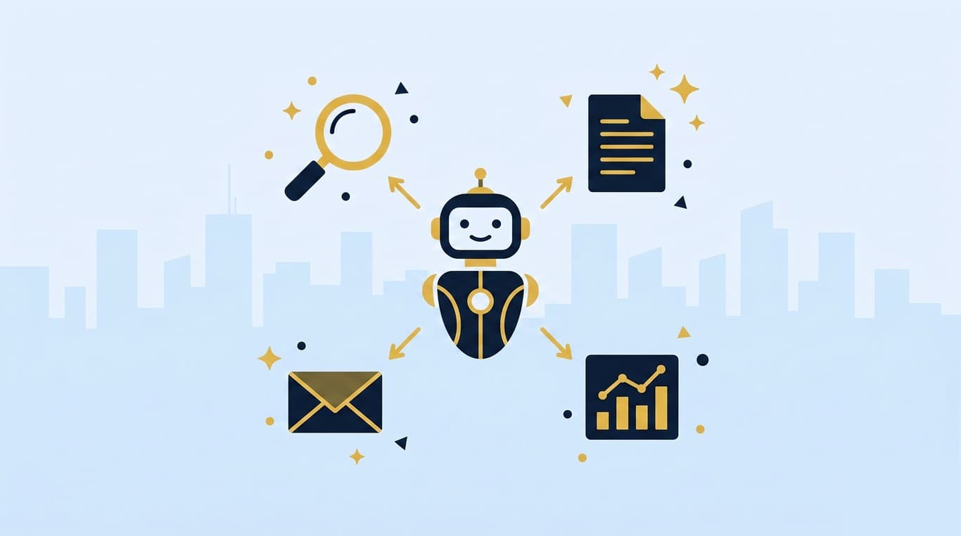 AIエージェントとは何かと、その仕組みを解説するイメージ