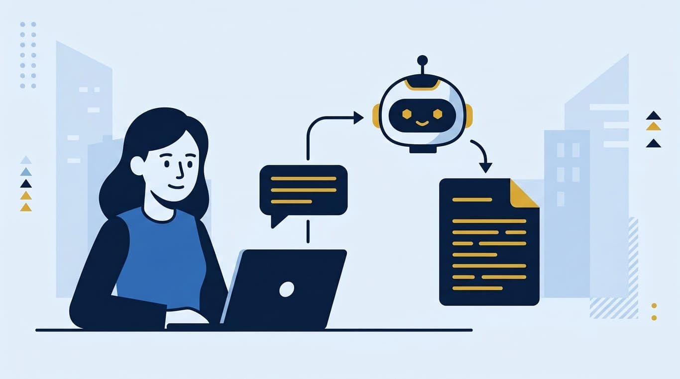 ChatGPTのプロンプト（指示文）の書き方とコツを解説するイメージ
